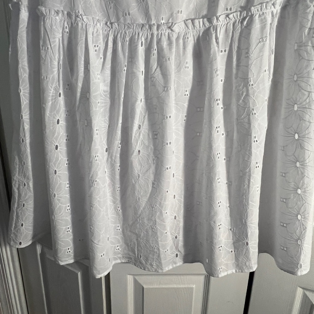 Calypso St. Barth White Eyelet Full A-Line Skirt - Picture 6 of 16